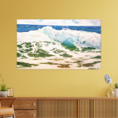 Wave Crash on the Shore: Realistic Seascape  Canvas Afdruk (Insitu (Woonkamer))