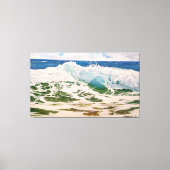 Wave Crash on the Shore: Realistic Seascape  Canvas Afdruk (Voorkant)