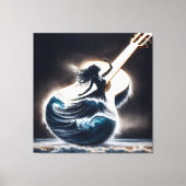 Wave danser in gitaar canvas afdruk (Voorkant)