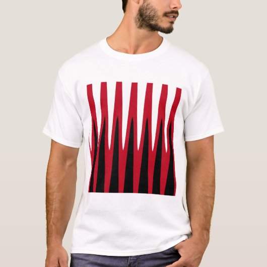 Wave Design Red T-shirt (Voorkant)