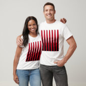 Wave Design Red T-shirt (Unisex)