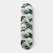 Wave Elegance: Hokusai-Inspired japanese art Persoonlijk Skateboard (Voorkant)