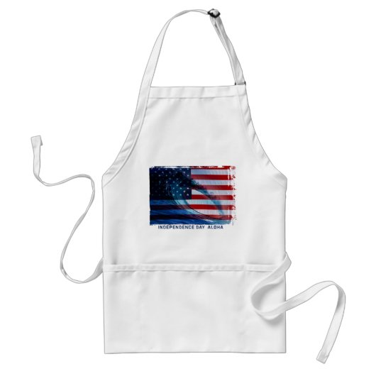 Wave Flag USA Chef's Schorten (Voorkant)