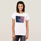 Wave Flag USA Dames T-shirts (Voorkant volledig)