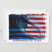 Wave Flag USA Patriottische Partij Uitnodigingen (Voorkant)