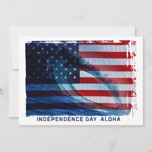 Wave Flag USA Patriottische Partij Uitnodigingen (Voorkant)