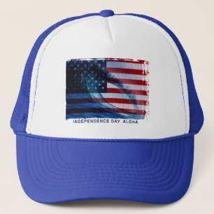 Wave Flag USA Trucker hoeden Pet