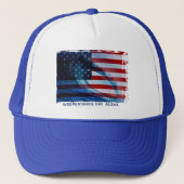 Wave Flag USA Trucker hoeden Trucker Pet (Voorkant)