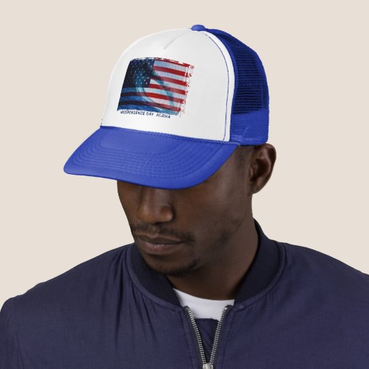 Wave Flag USA Trucker hoeden Trucker Pet (In situ)