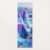 Wave geometry folds into origami cliffs yogamat (Achterkant)