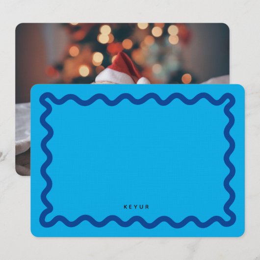 Wave gepersonaliseerde briefpapier notitie fotokaa notitiekaartje (Voorkant / Achterkant)