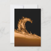 Wave Gold Brown Modern Abstracte feestdag Kaart (Achterkant)