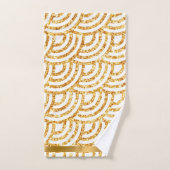 Wave Gold Sun Glitter Boho Popular Collectie Bad Handdoek (Handdoek)