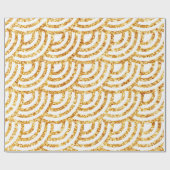 Wave Gold Sun Glitter Boho Popular Collectie Cadeaupapier (Vlak)