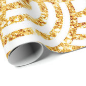 Wave Gold Sun Glitter Boho Popular Collectie Cadeaupapier (Rol Hoek)