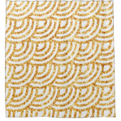 Wave Gold Sun Glitter Boho Popular Collectie Douchegordijn (Voorkant)
