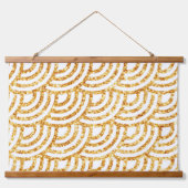 Wave Gold Sun Glitter Boho Popular Collectie Hangend Wandkleed (Voorkant)