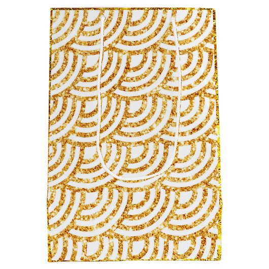 Wave Gold Sun Glitter Boho Popular Collectie Medium Cadeauzakje (Achterkant)