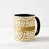 Wave Gold Sun Glitter Boho Popular Collectie Mok (Voorkant rechts)