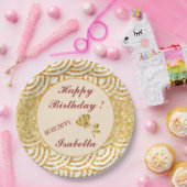 Wave Gold Sun Glitter Boho Popular Collectie Papieren Bordje (Feest)