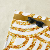 Wave Gold Sun Glitter Boho Popular Collectie Strandlaken (In situ)
