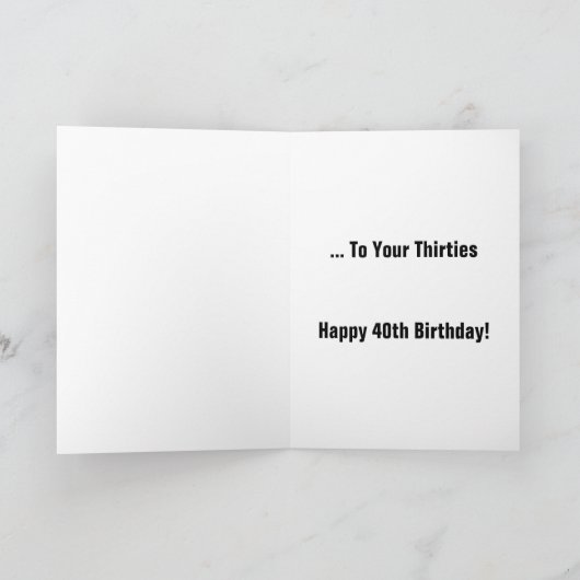 Wave Goodbye to Your Derties - Happy 40th Kaart (Binnen)