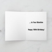 Wave Goodbye to your Nineties - Happy 100th! Kaart (Binnen)