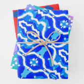 Wave gradient digital background inpakpapier vel (In situ)