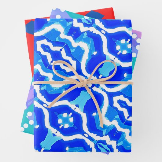 Wave gradient digital background inpakpapier vel (In situ)