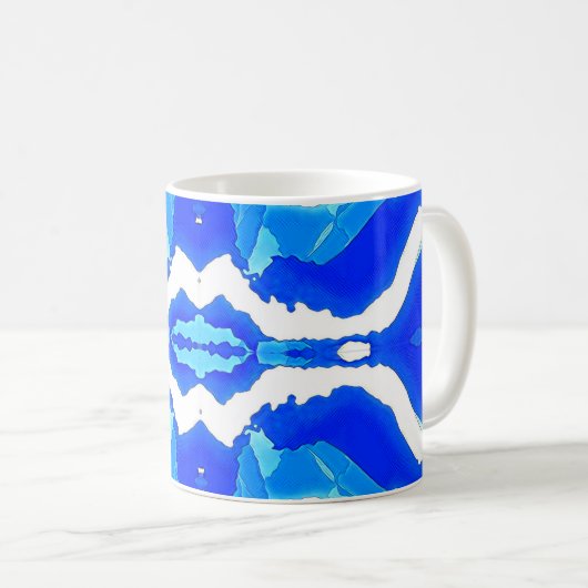 Wave gradient digital background koffiemok (Voorkant rechts)