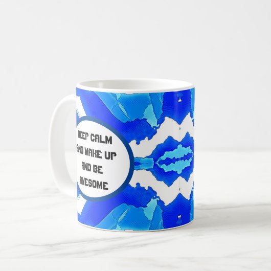 Wave gradient digital background koffiemok (Voorkant links)