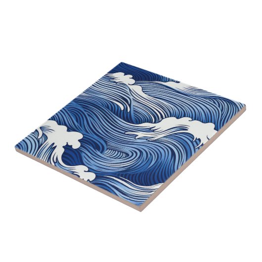 Wave home tegels tegeltje (Zijkant)