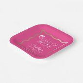 Wave Hot Pink Graduation Party Welkom Papieren Bordje (Gebogen)