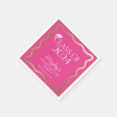 Wave Hot Pink Graduation Party Welkom Servet (Hoek)