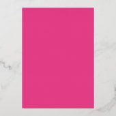 Wave Hot Roze Verjaardags Folie Uitnodiging (Achterkant)