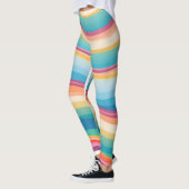 Wave kleurrijke aangepaste gepersonaliseerde patro leggings (Links)