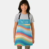Wave kleurrijke aangepaste gepersonaliseerde patro schort (Insitu)