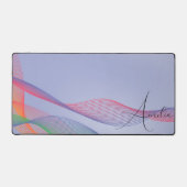 Wave lavendel oranje groene verloop bureaumat (Voorkant)