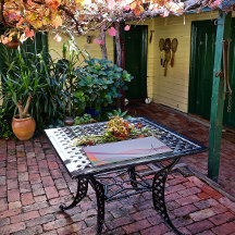 Wave lavendel oranje groene verloop