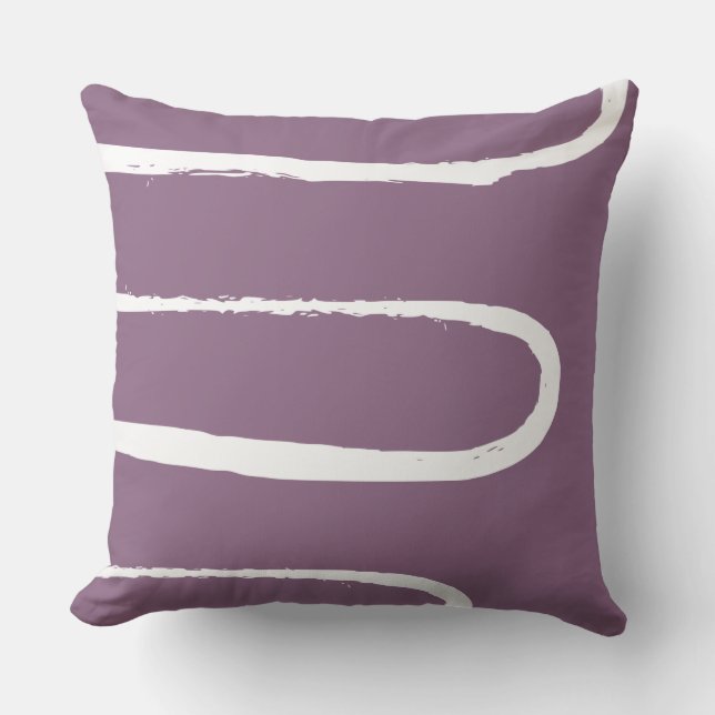 Wave Lavender Paars Kussen (Voorkant)