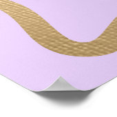 Wave Licht Paarse Gouden Afstudeerfeest Welkom Poster (Hoek)