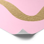 Wave Licht Roze Goud Afstudeerfeest Welkom Poster (Hoek)