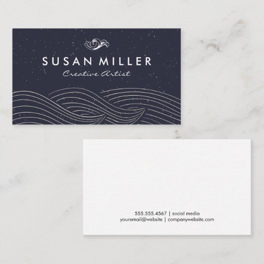 Wave Lines Creative Visitekaartje (Voorkant / Achterkant)