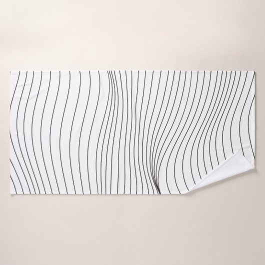 Wave Lines Pattern Abstracte Background.art, wave, Badhanddoek (Badhanddoek)