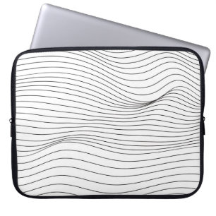 Wave Lines Pattern Abstracte Background.art, wave, Laptop Sleeve