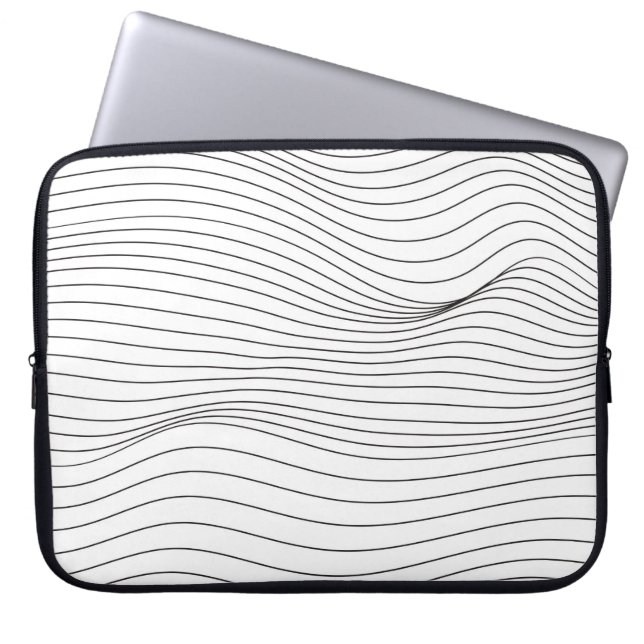 Wave Lines Pattern Abstracte Background.art, wave, Laptop Sleeve (Voorkant)