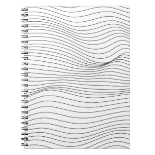 Wave Lines Pattern Abstracte Background.art, wave, Notitieboek