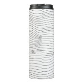 Wave Lines Pattern Abstracte Background.art, wave, Thermosbeker (Achterkant)