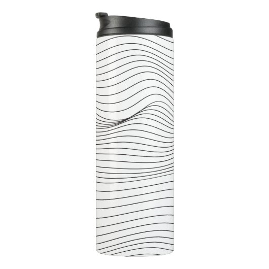 Wave Lines Pattern Abstracte Background.art, wave, Thermosbeker (Geroteerd rechts)
