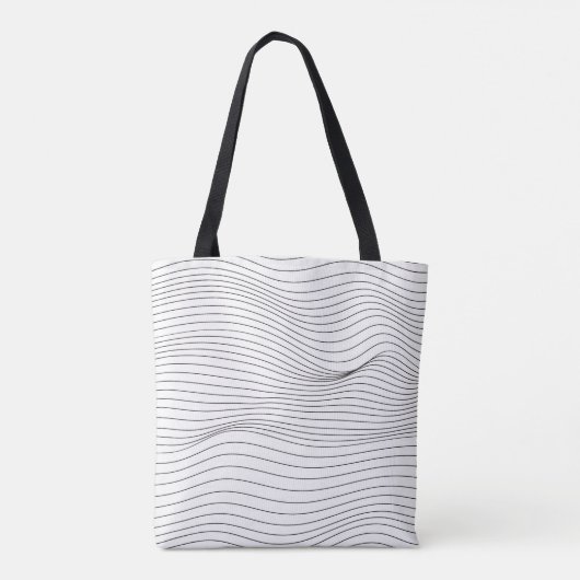 Wave Lines Pattern Abstracte Background.art, wave, Tote Bag (Achterkant)
